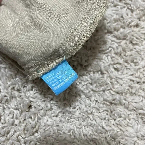 J.McLaughlin Size XS Khaki Button Down Linen Blend Vista Utility Jacket - Picture 6 of 7